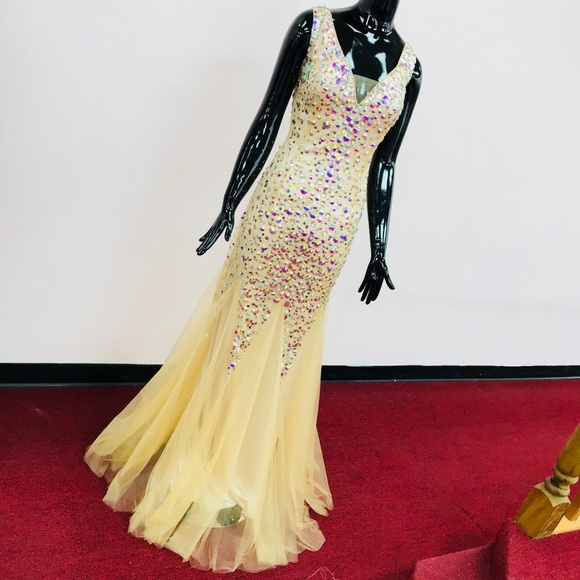 Nude Studded Dress - Picture 3 of 3